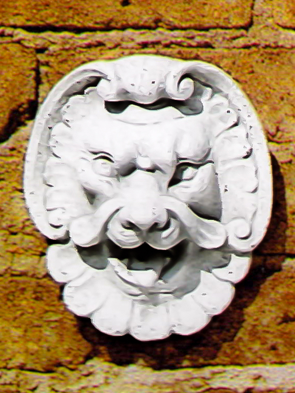 壁掛けライオン